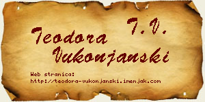 Teodora Vukonjanski vizit kartica